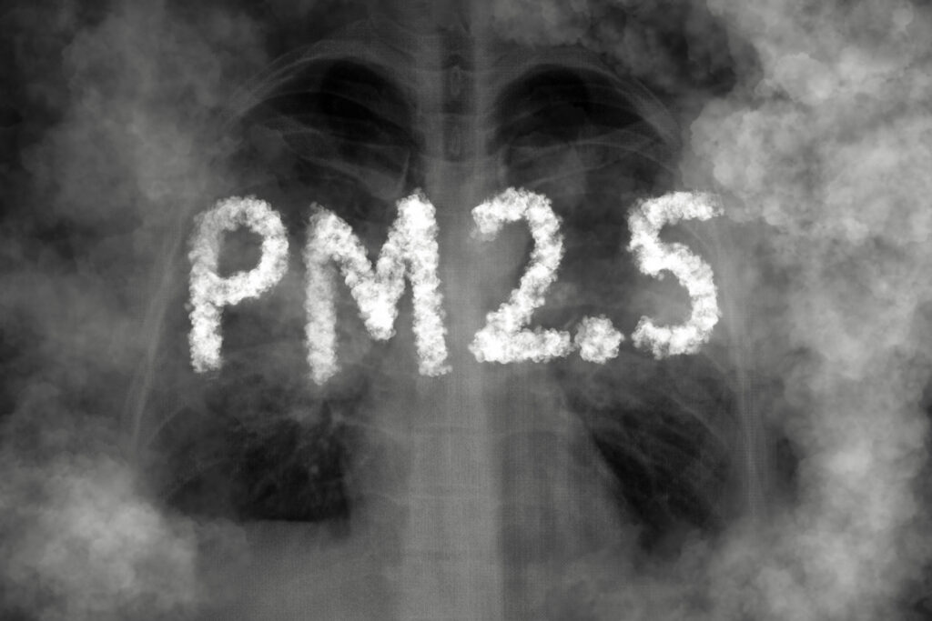 空氣污染PM2.5，造成肺部損傷